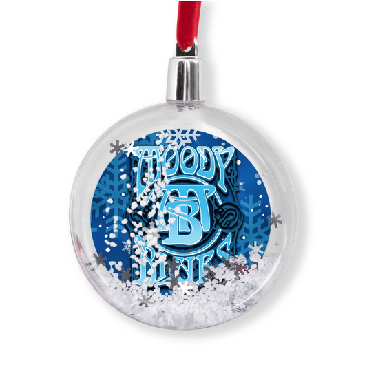 Blue Moody Blues Snow Globe Ornament