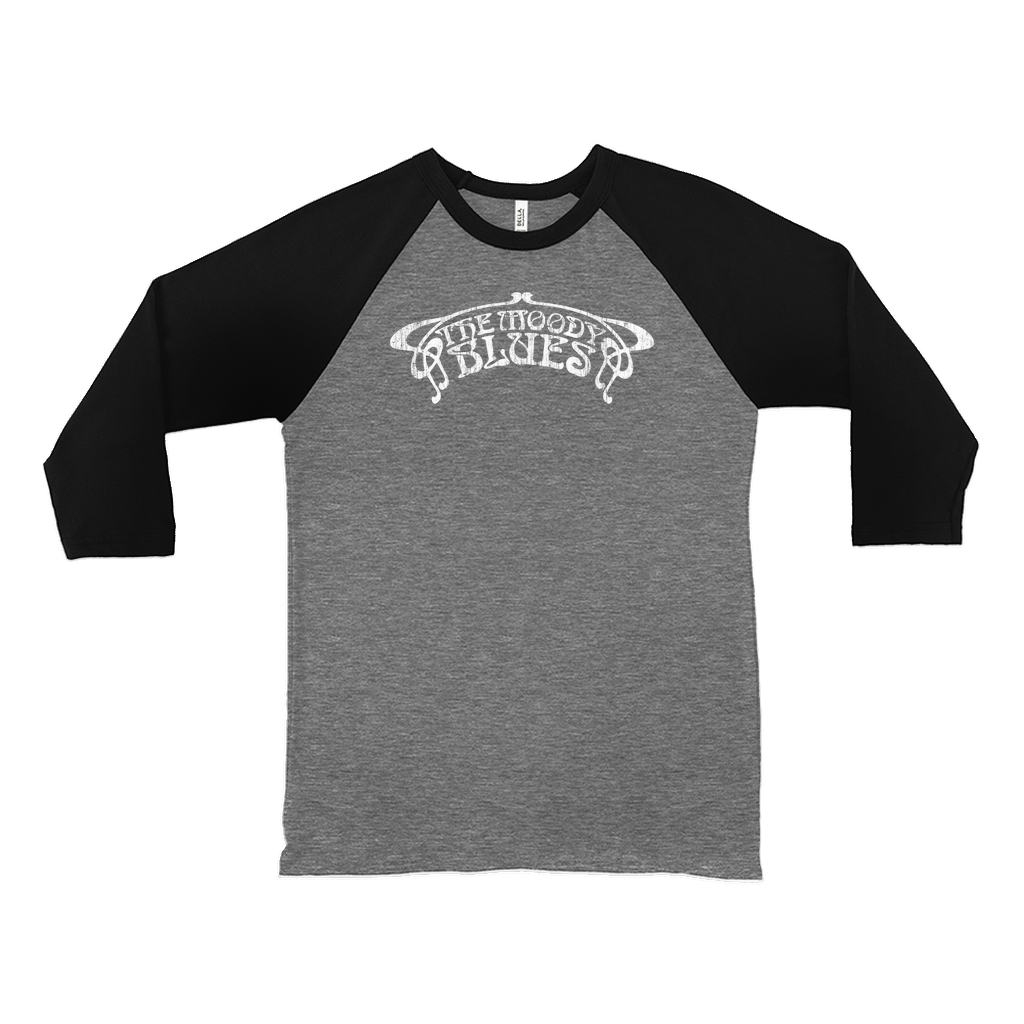 Moody Blues Distressed White Logo Raglan