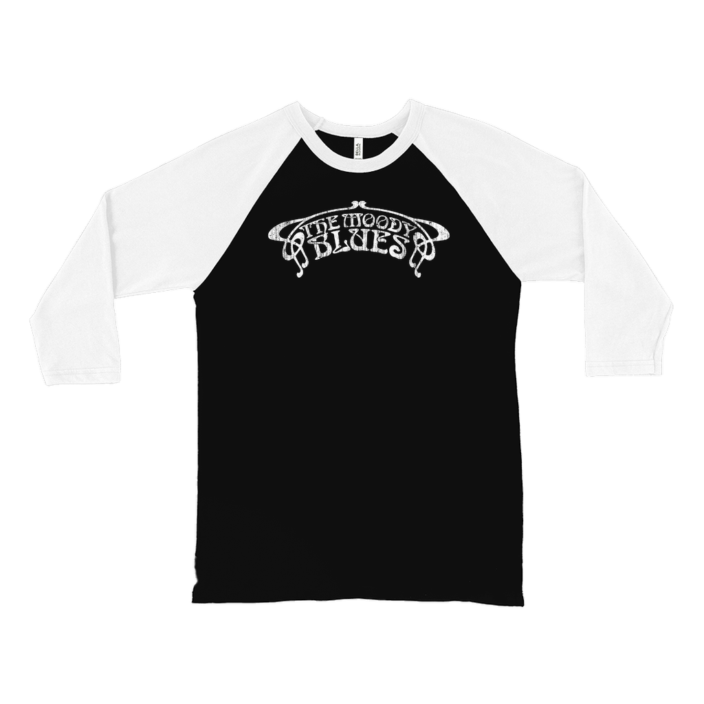 Moody Blues Distressed White Logo Raglan