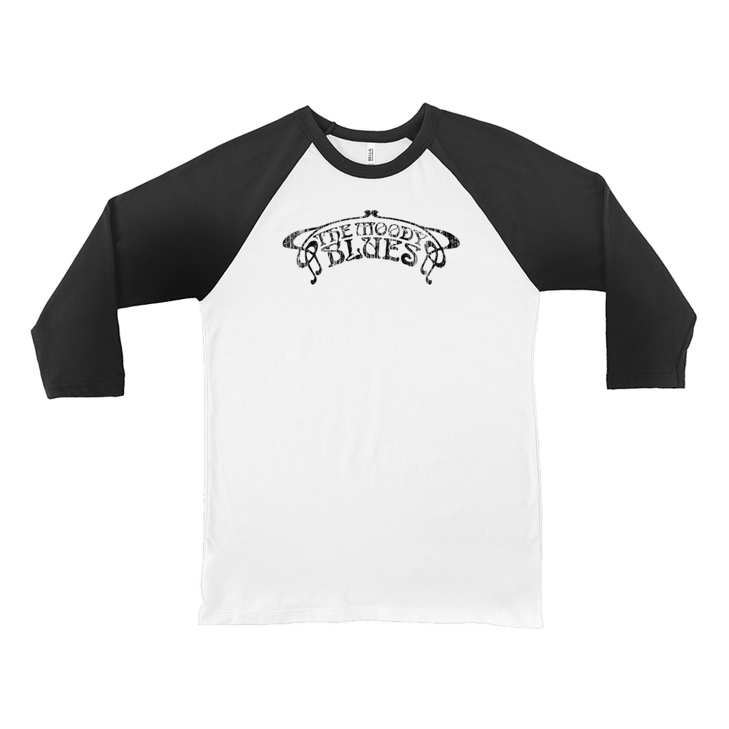 Distressed Black Logo Raglan