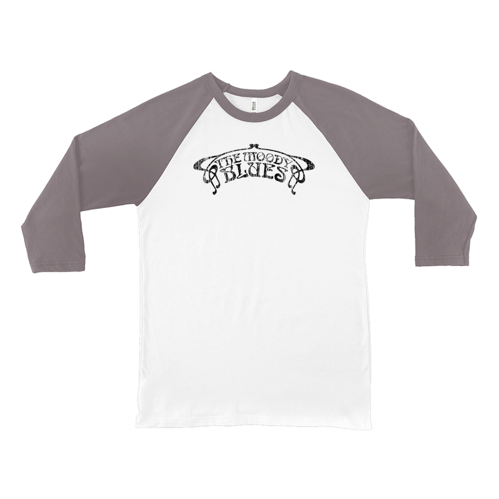 Distressed Black Logo Raglan