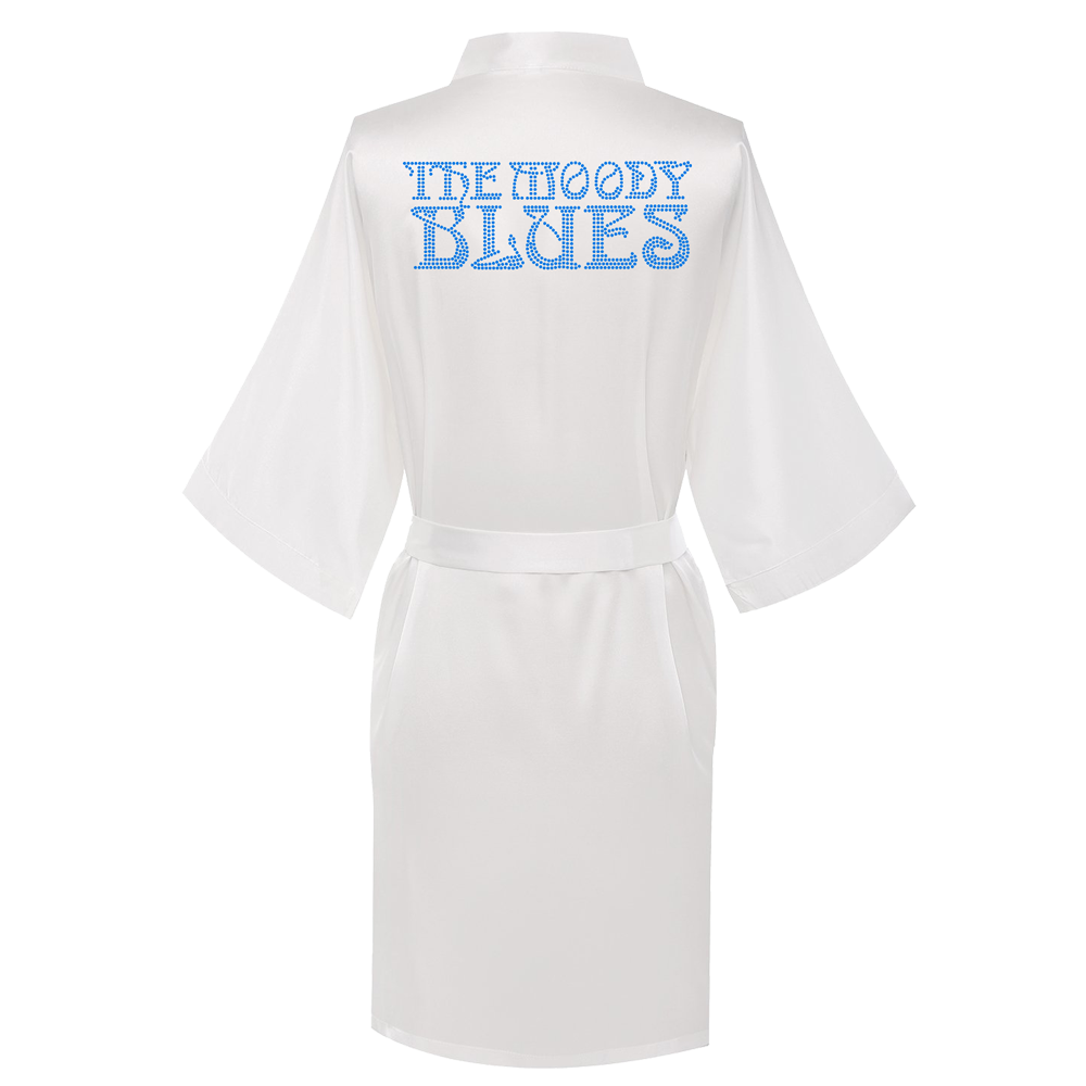 Crystal Logo Satin Robe (White)