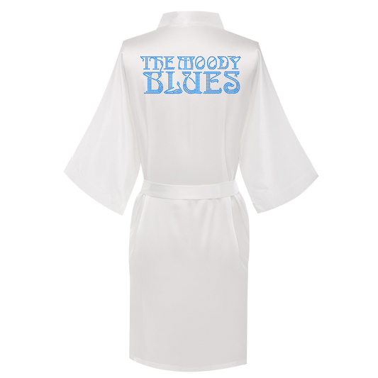 Crystal Logo Satin Robe (White)